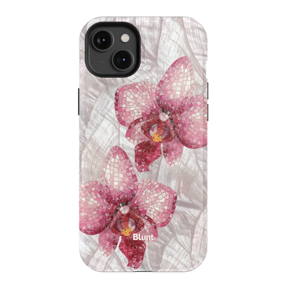 Pink Mosaic Orchids iPhone Case
