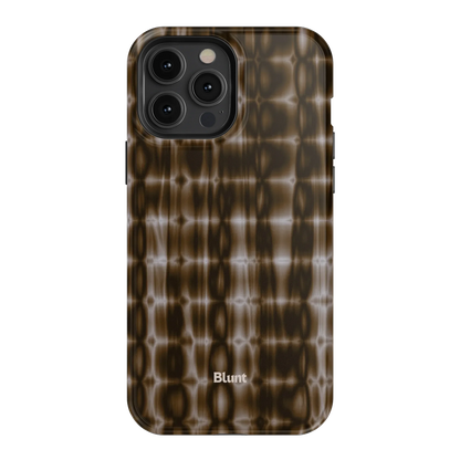 Brown Ripple iPhone Case