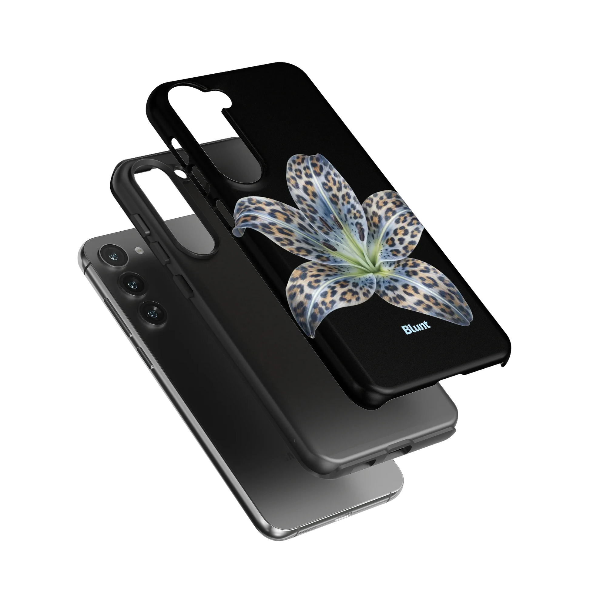Blue-Leopard-Bloom-samsung-case-Galaxy S23 Plus-3