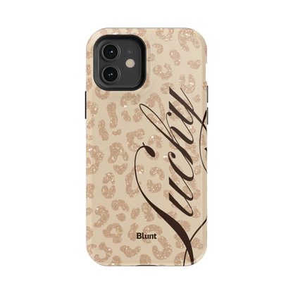 Cream Cheetah Lucky iPhone Case