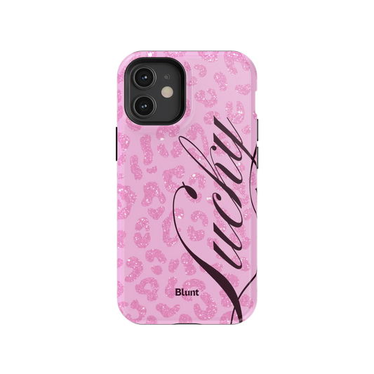 Pink Cheetah Lucky iPhone Case