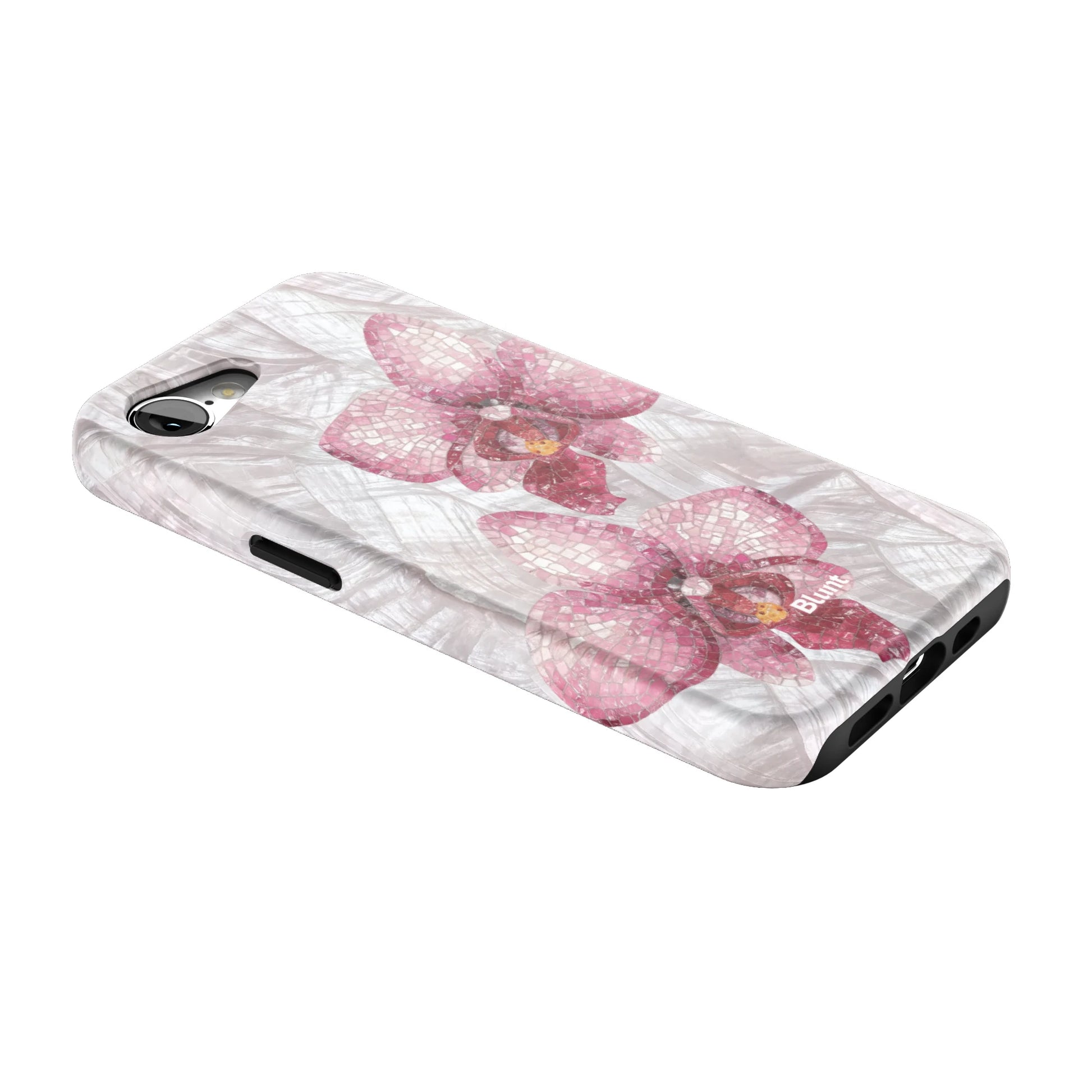 Pink-Mosaic-Orchids-iphone-case-iPhone 17 E-2