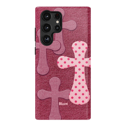 Pink-Polka-Patch-samsung-case-S22 Ultra-1
