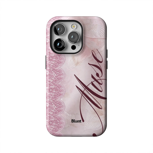 Blush-Laced-Muse-iphone-case-iPhone 14 Pro-1