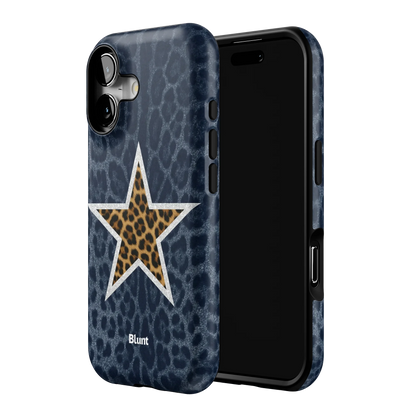 Denim Cheetah Star iPhone Case