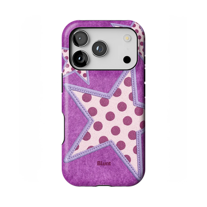 Lilac Crush Polka Star iPhone Case