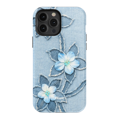 Denim Blue Bloom iPhone Case