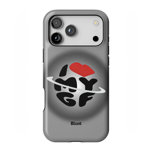Grey Aura Girlfriend iPhone Case