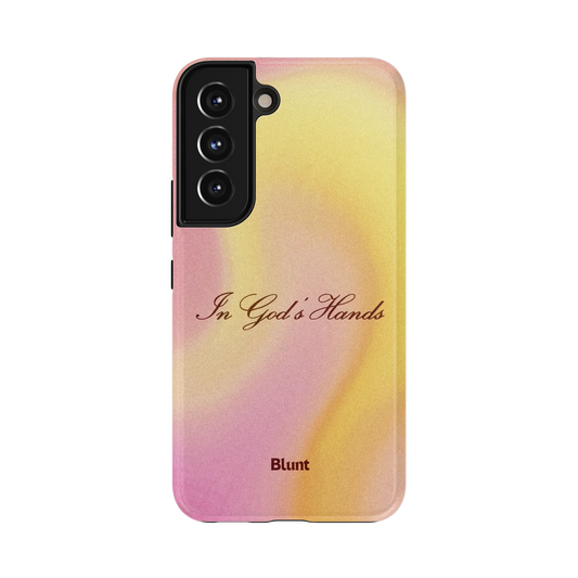 Golden Grace Samsung Case: a dreamy blend of pink and gold with elegant text