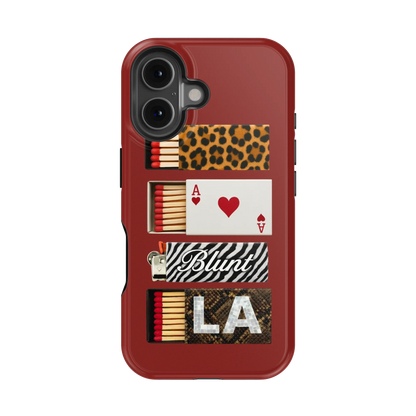 Burgundy Match iPhone Case