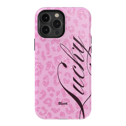 Pink Cheetah Lucky iPhone Case