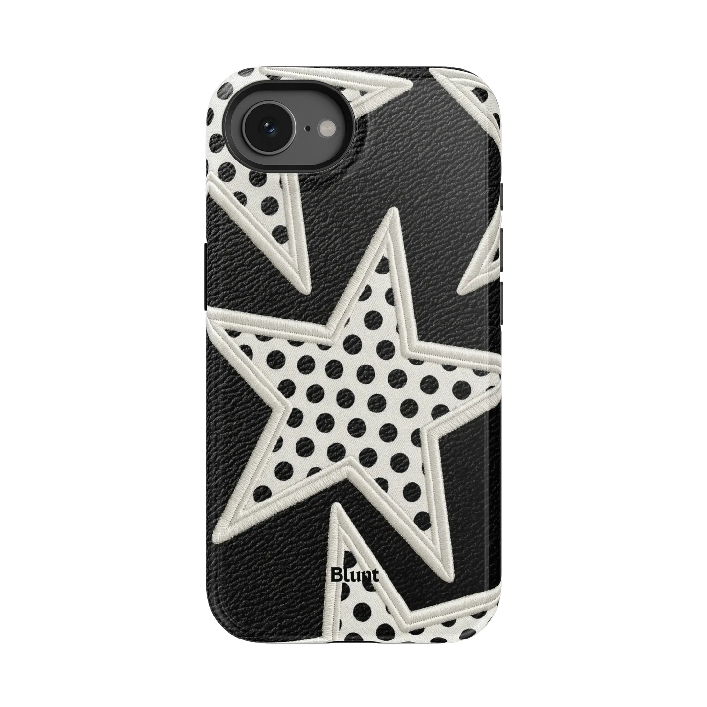 Noir Polka Star iPhone Case