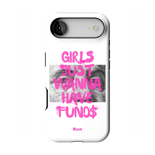 Fund$ White iPhone Case