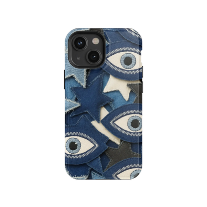 Evil Eye Denim iPhone Case