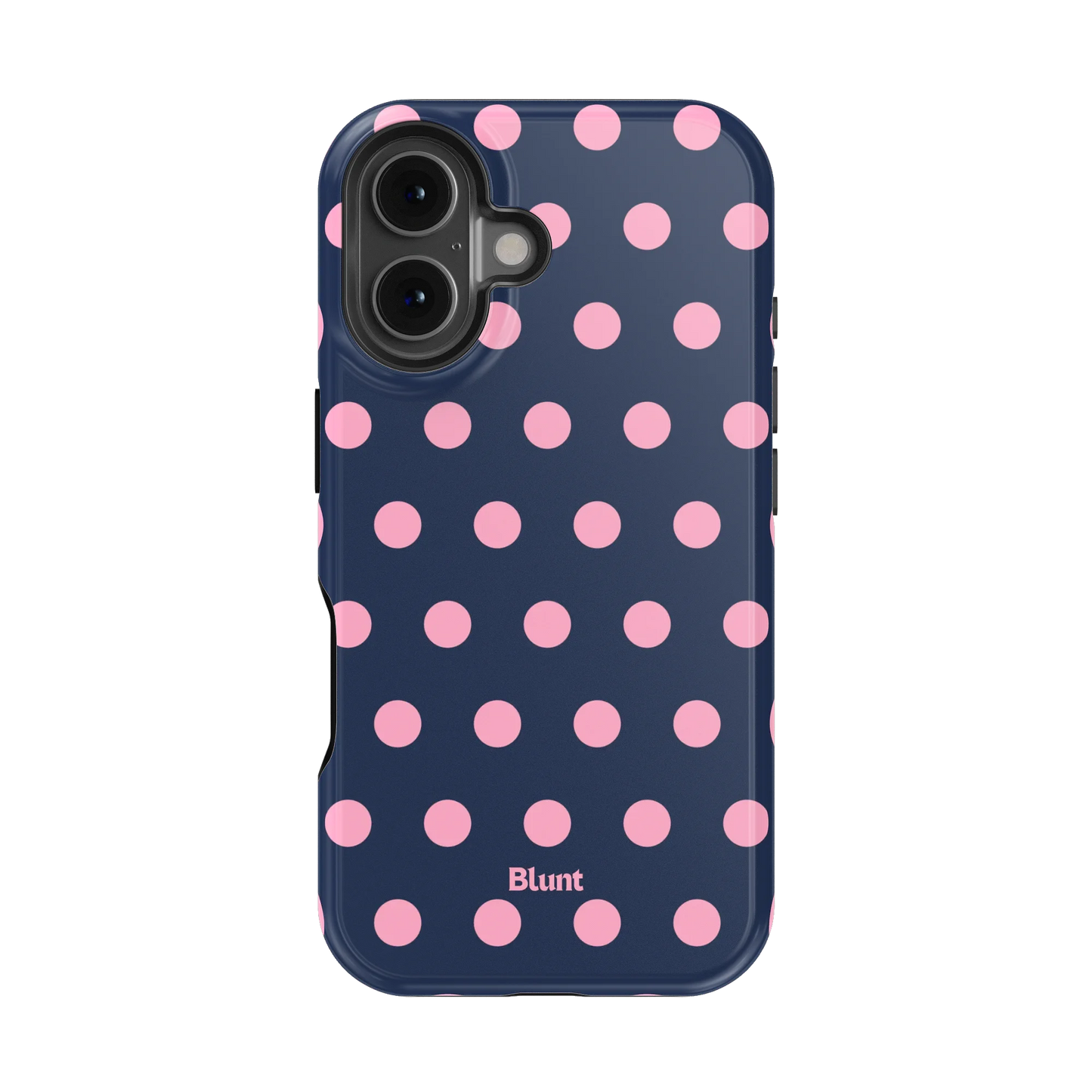 Navy Polka iPhone Case