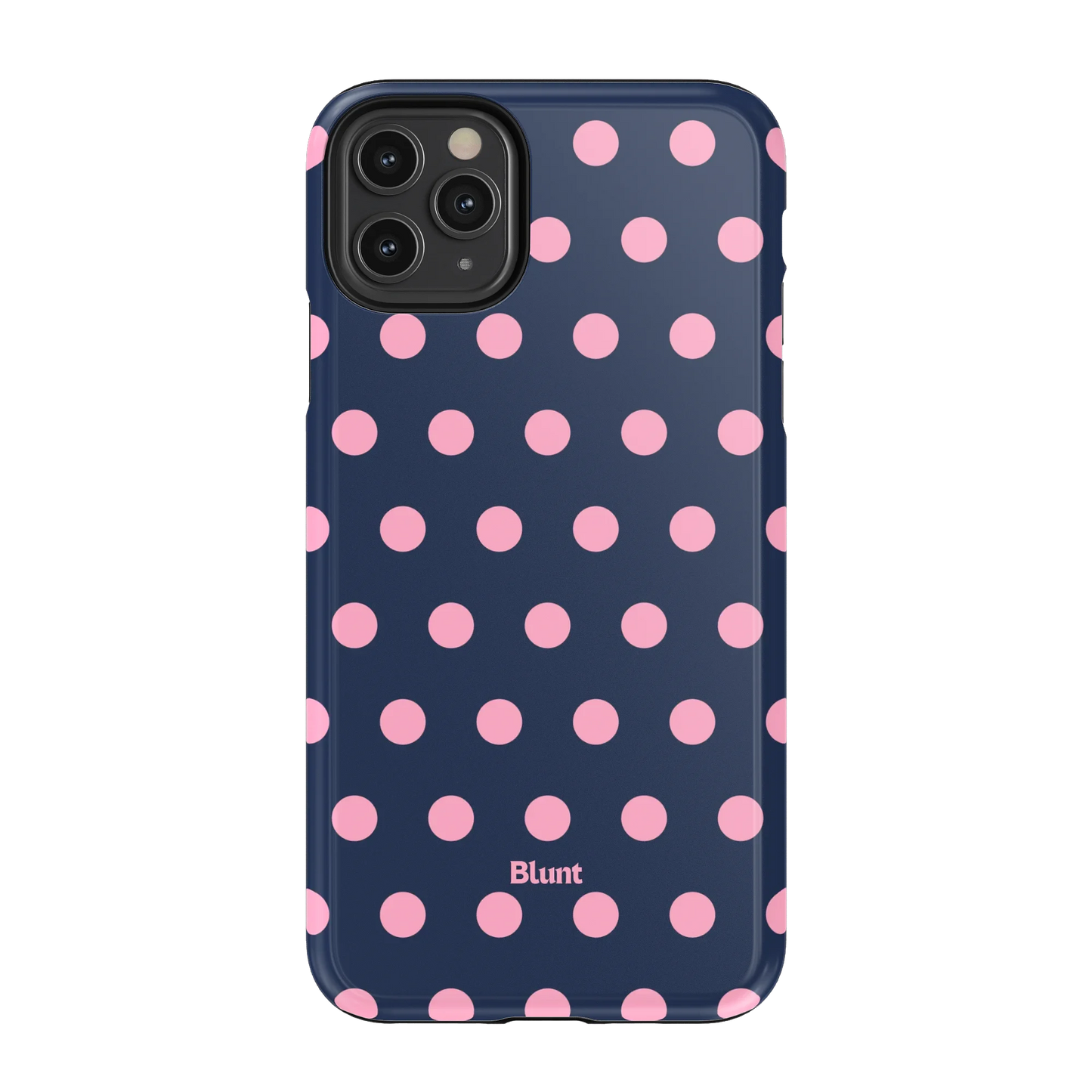 Navy Polka iPhone Case