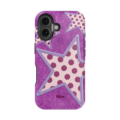 Lilac Crush Polka Star iPhone Case