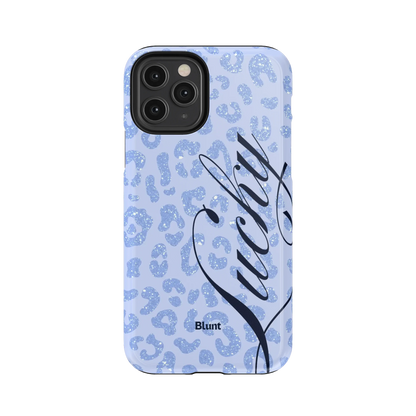 Blue Cheetah Lucky iPhone Case