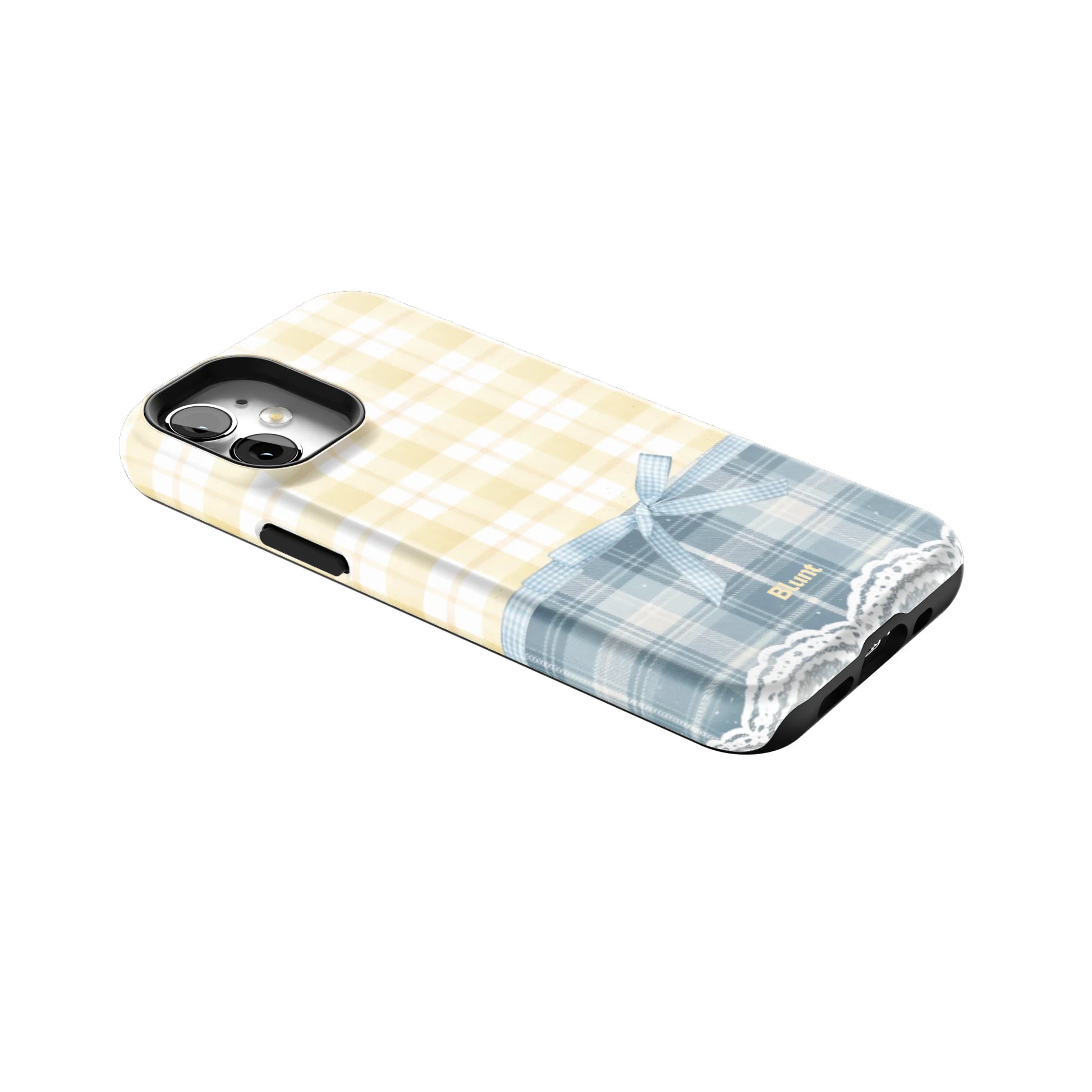 Blue-Lemonplaid-iphone-case-iPhone 12 Mini-2