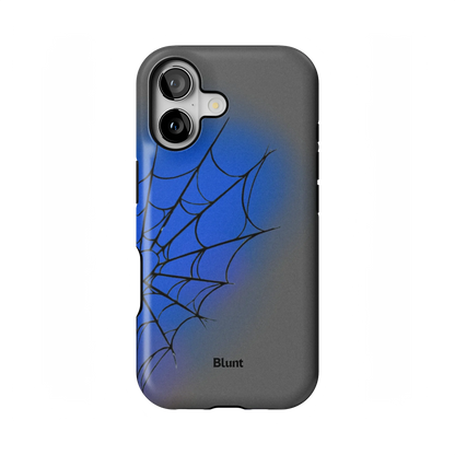 Grey Blue Web iPhone Case