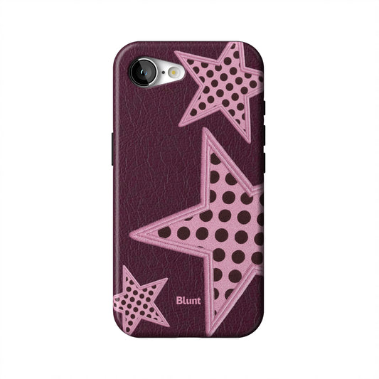 Plum-Polka-Star-iphone-case-iPhone 17 E-1