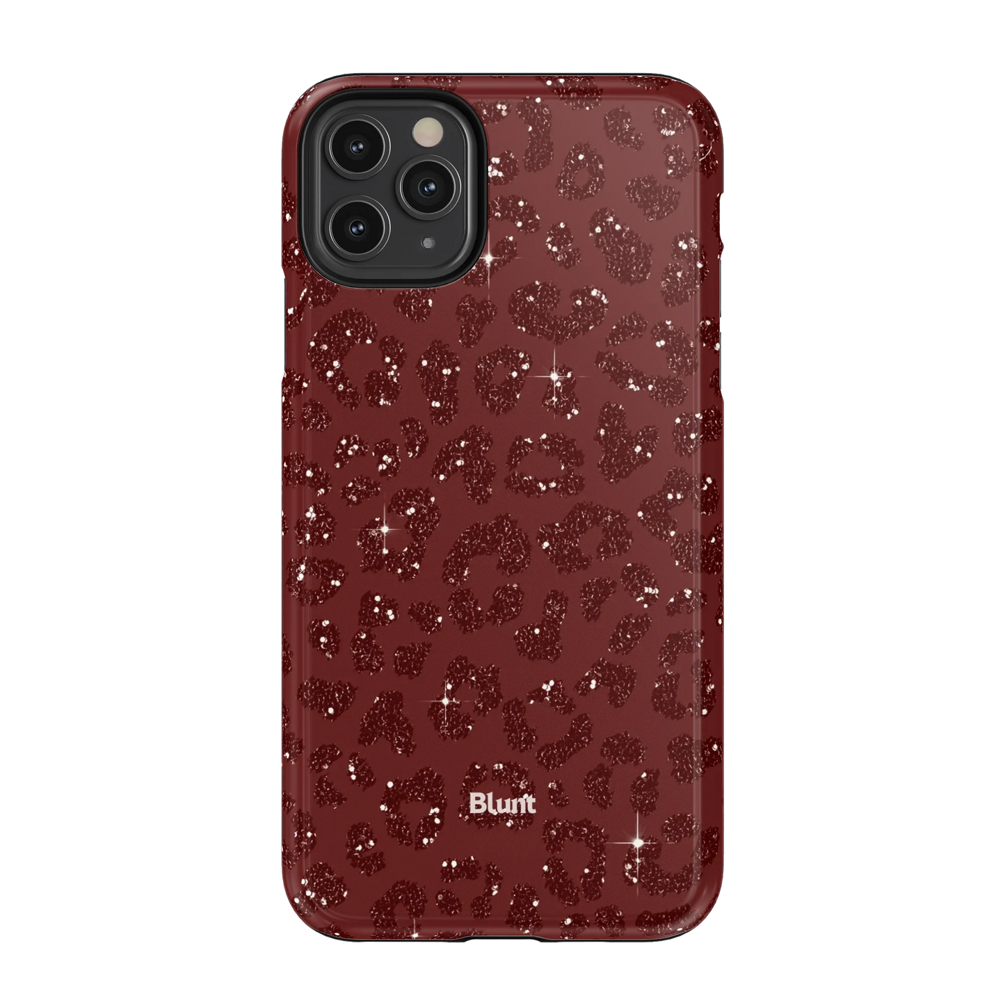 Burgundy Cheetah Print iPhone Case