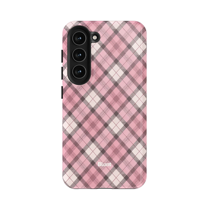 Pink Plaid Samsung Case