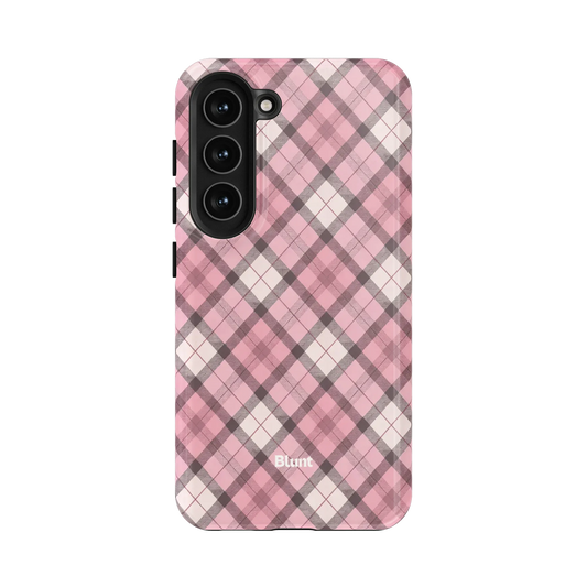 Pink Plaid Samsung Case