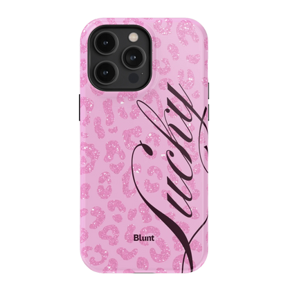 Pink Cheetah Lucky iPhone Case