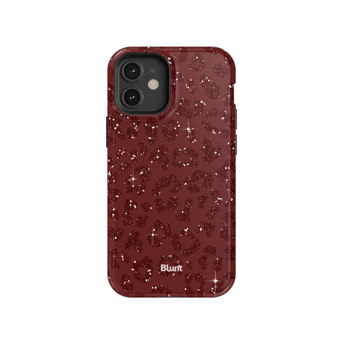 Burgundy Cheetah Print iPhone Case
