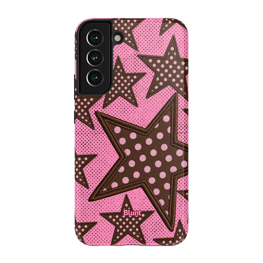 Pink Polka Star Samsung Case