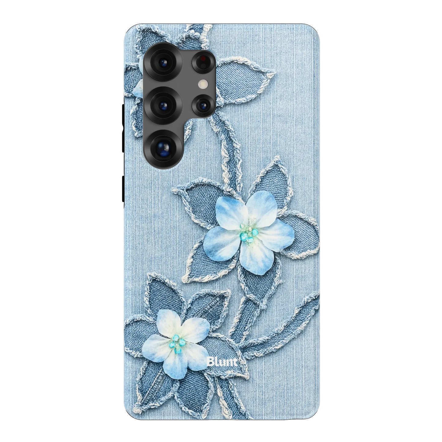 Denim Blue Bloom Samsung Case