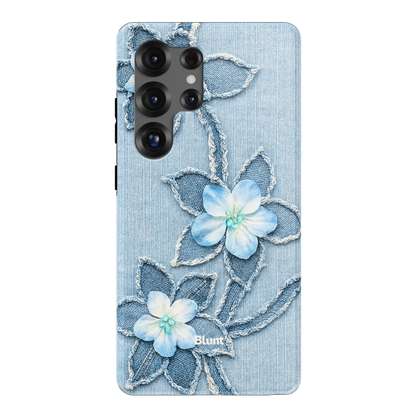 Denim Blue Bloom Samsung Case
