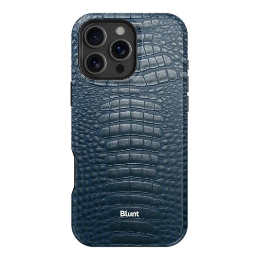 Navy Croc iPhone Case