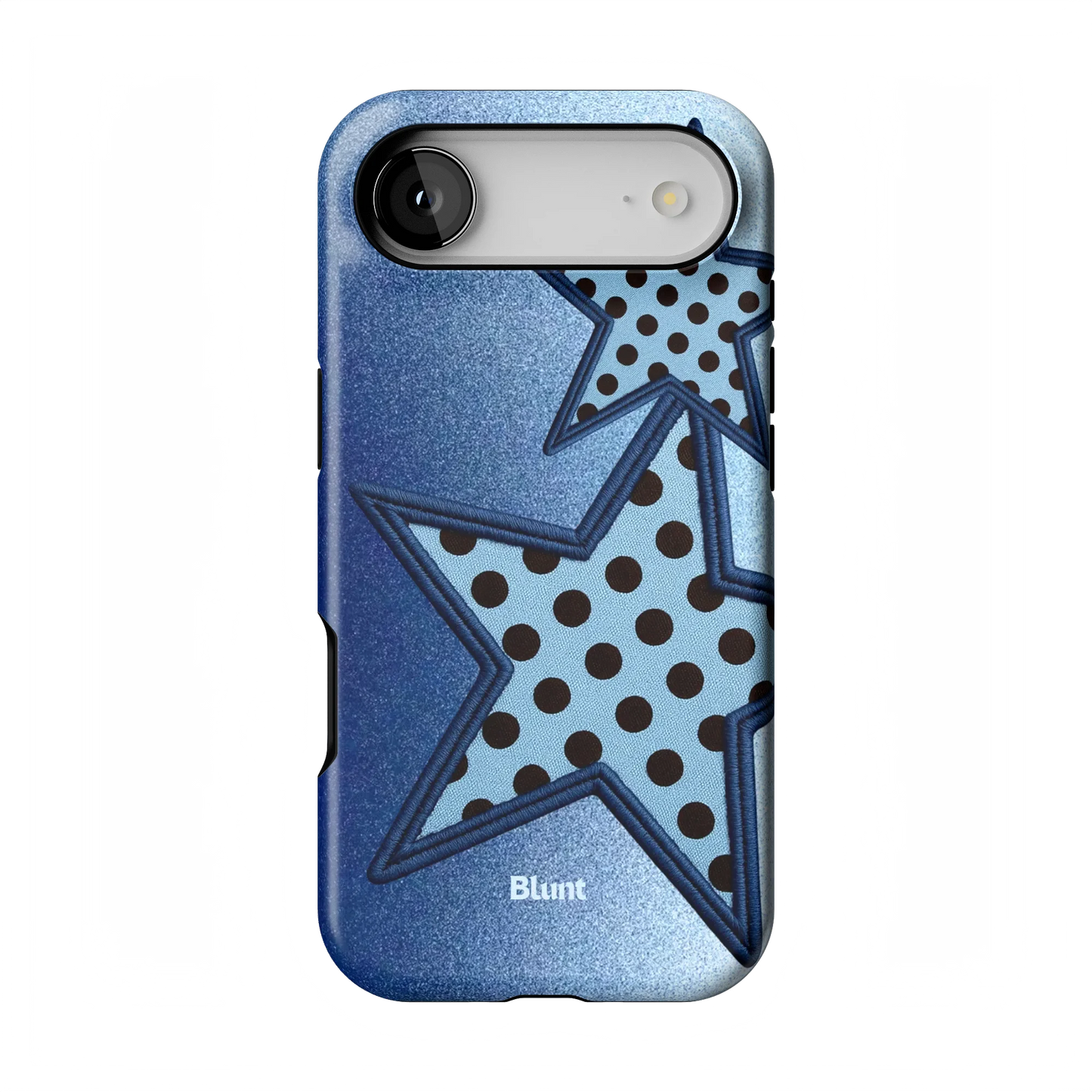 Blue Polka Star iPhone Case