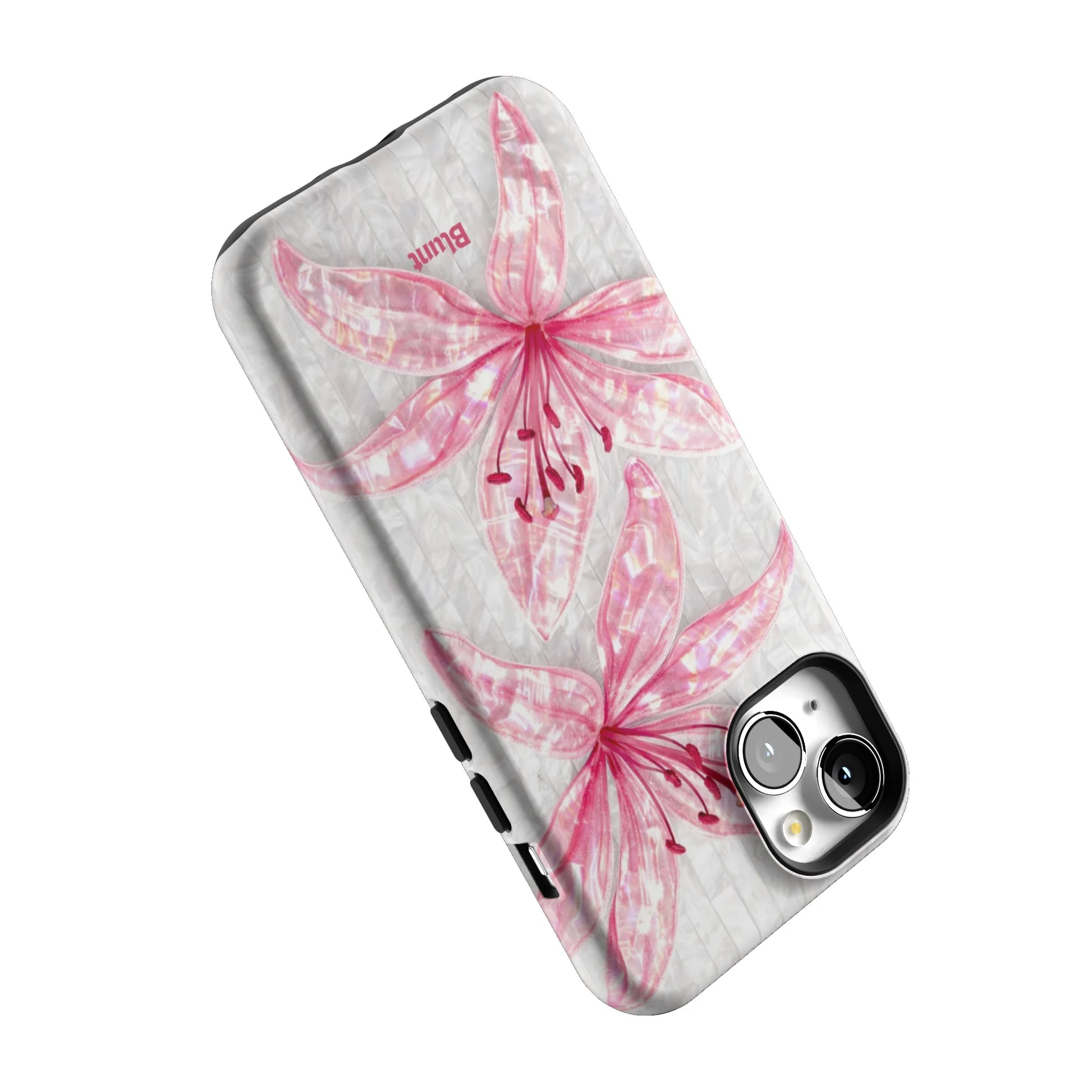 Pink-Floral-Luster-iphone-case-iPhone 13-4