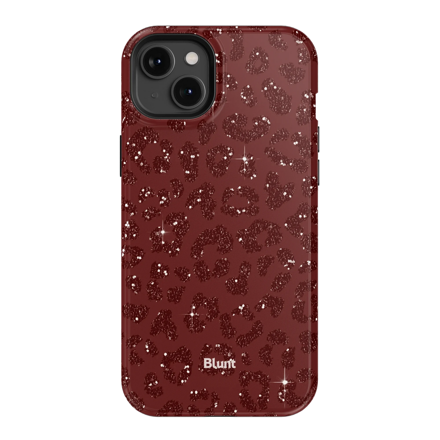 Burgundy Cheetah Print iPhone Case