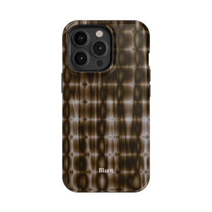 Brown Ripple iPhone Case