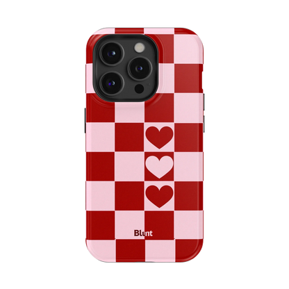 Checker Love iPhone Case