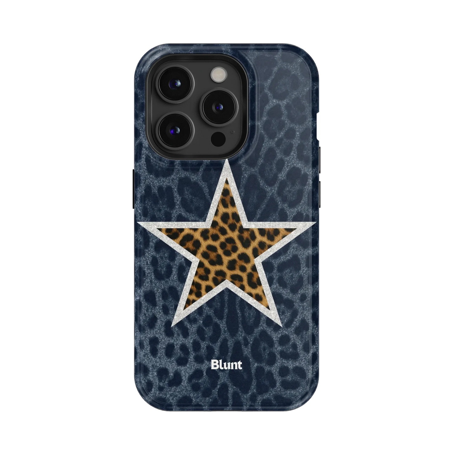 Denim Cheetah Star iPhone Case