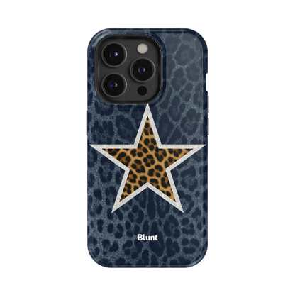Denim Cheetah Star iPhone Case