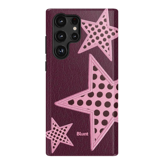 Plum Polka Star Samsung Case