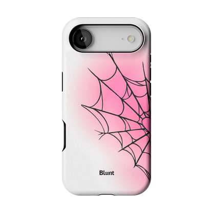 White Pink Web iPhone Case