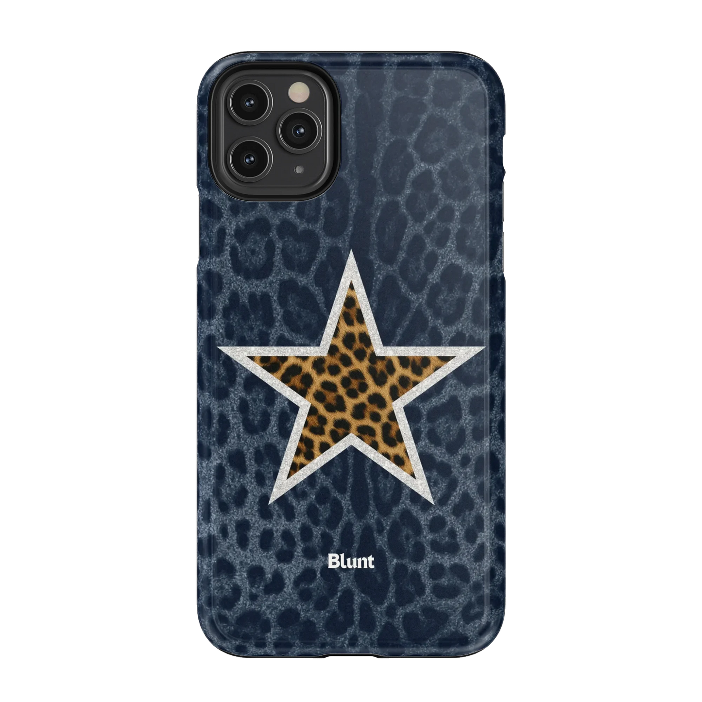 Denim Cheetah Star iPhone Case
