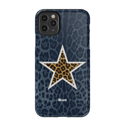 Denim Cheetah Star iPhone Case