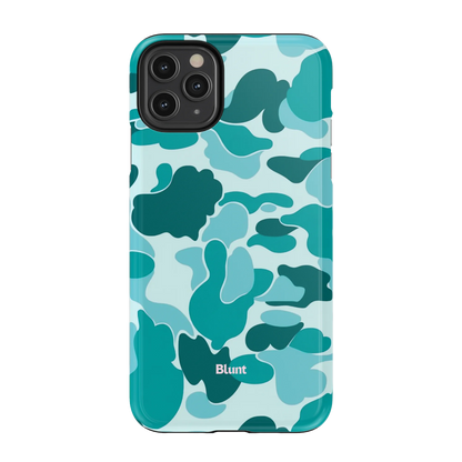 Aqua Camo iPhone Case