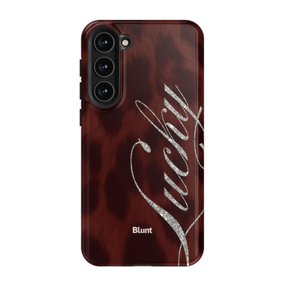Brown Cheetah Lucky Samsung Case