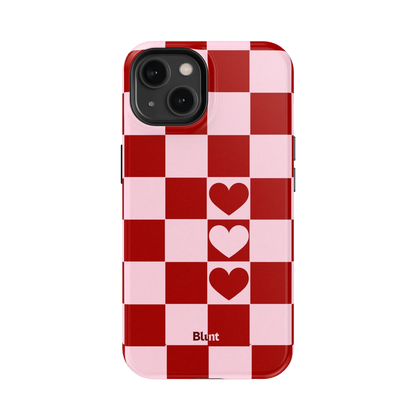 Checker Love iPhone Case