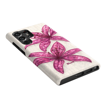 Purple-Floral-Luster-samsung-case-S22 Ultra-2