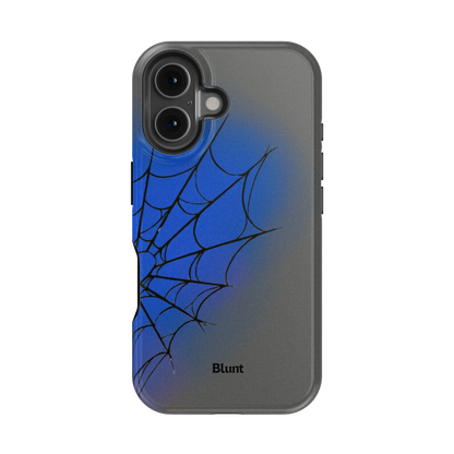 Grey Blue Web iPhone Case